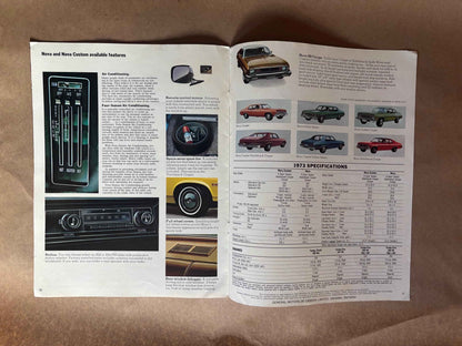 1973 Nova Brochure, Chevrolet Nova 1973 Dealership Brochure, 1973 Chevrolet Nova Custom Coupe Brochure, 1973 Nova Hatchback Coupe Brochure