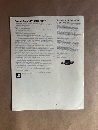 1973 Nova Brochure, Chevrolet Nova 1973 Dealership Brochure, 1973 Chevrolet Nova Custom Coupe Brochure, 1973 Nova Hatchback Coupe Brochure