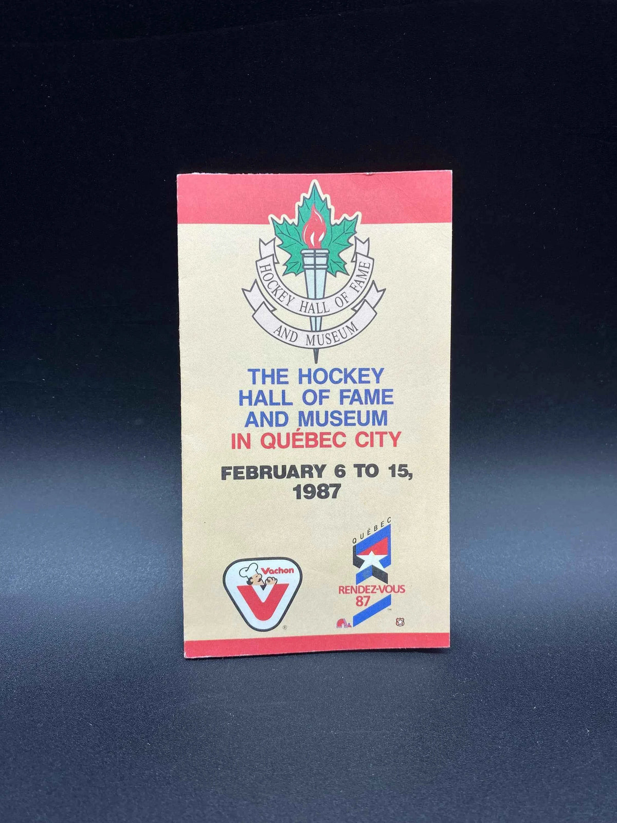 The Hockey Hall of Fame and Museum in Québec City February 6 to 15 1987 Program, Vintage 1987 HHOF Quebec City Hockey Program, HHOF Program