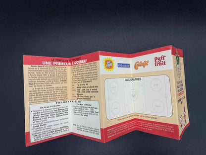 The Hockey Hall of Fame and Museum in Québec City February 6 to 15 1987 Program, Vintage 1987 HHOF Quebec City Hockey Program, HHOF Program