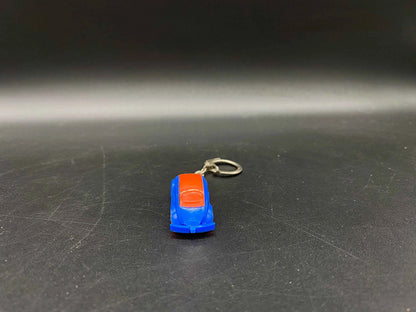 Vintage Volkswagen Beetle Plastic Key Chain, Blue & Orange Volkswagen Bettle Plastic Car Key Chain, Volkswagen Key Chain, Vintage VW Bug