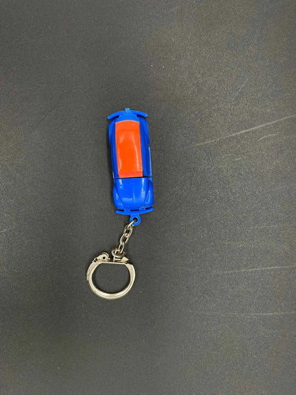 Vintage Volkswagen Beetle Plastic Key Chain, Blue & Orange Volkswagen Bettle Plastic Car Key Chain, Volkswagen Key Chain, Vintage VW Bug