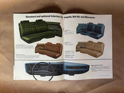 Vintage 1972 Chevrolet Caprice/Impala/Bel Air/Biscayne Car Brochure, Chevrolet GM Canada 1972 Caprice Classic Brochure, 1972 Chevy Impala