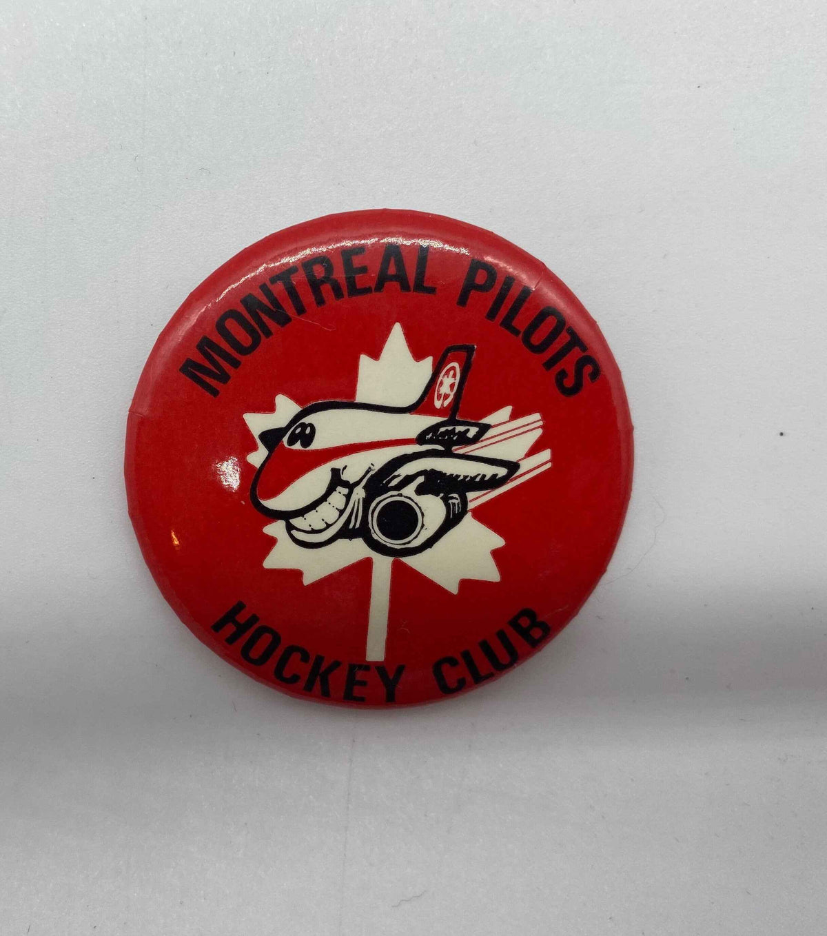 Vintage Montreal Pilots Hockey Club Button, Montreal Pilots Hockey Club Button Pin back, 1.5” Montreal Pilots Hockey Club Vintage Button Pin