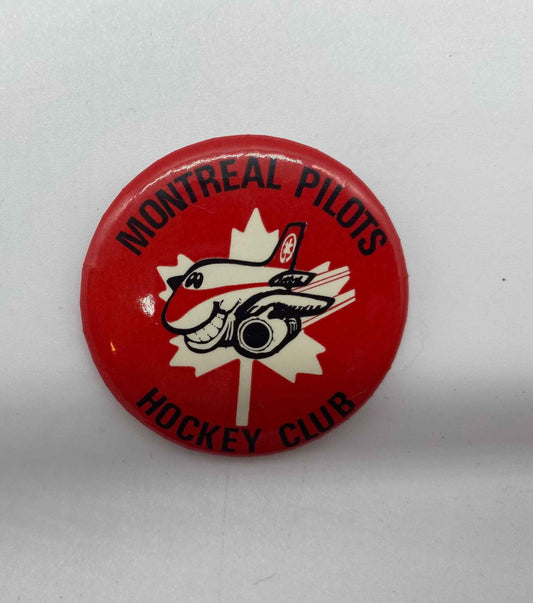Vintage Montreal Pilots Hockey Club Button, Montreal Pilots Hockey Club Button Pin back, 1.5” Montreal Pilots Hockey Club Vintage Button Pin