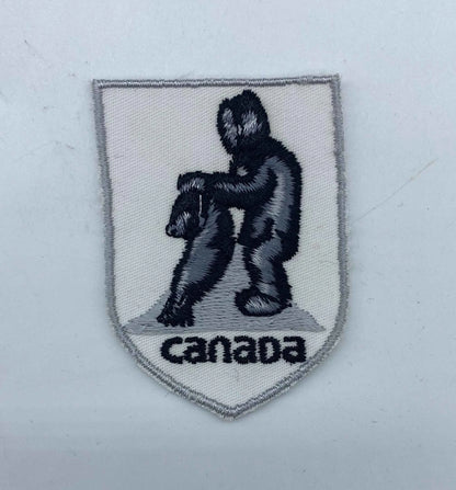 Vintage Canada Aboriginal Seal Hunter Crest Patch, Vintage Canada Inuit Seal Hunter Patch, Seal Hunter Canada Patch, Canada Seal Crest Patch