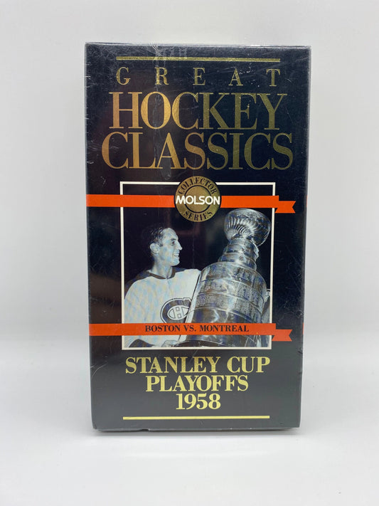 Great Hockey Classics 1958 Boston VS Montreal Stanley Cup Playoffs VHS, New Sealed Molson Collector Series 1958 Boston vs Montreal Nhl VHS