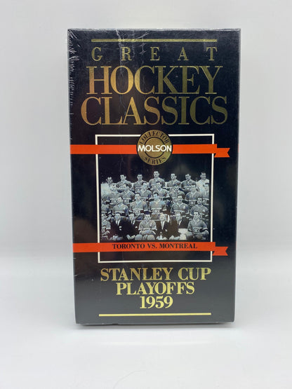 Great Hockey Classics 1959 Toronto VS Montreal Stanley Cup Playoffs VHS, New Sealed Molson Collector Series 1959 Toronto vs Montreal NHL VHS