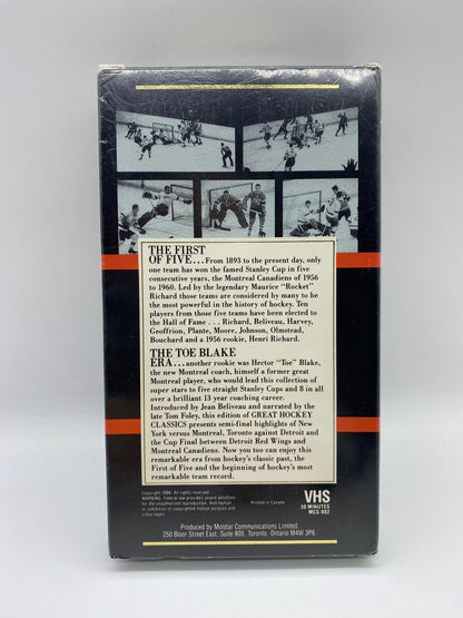 Great Hockey Classics 1956 Detroit VS Montreal Stanley Cup Playoffs VHS, New Sealed Molson Collector Series 1956 Detroit vs Montreal Nhl VHS