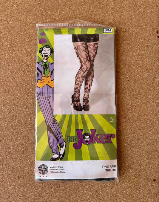 Vintage The Joker Ha Ha Tights, S/M Ha Ha The Joker Tights, Sealed Ha Ha The Joker Tights, Cosplay The Joker S/M Tights, NOS Ha Ha Tights