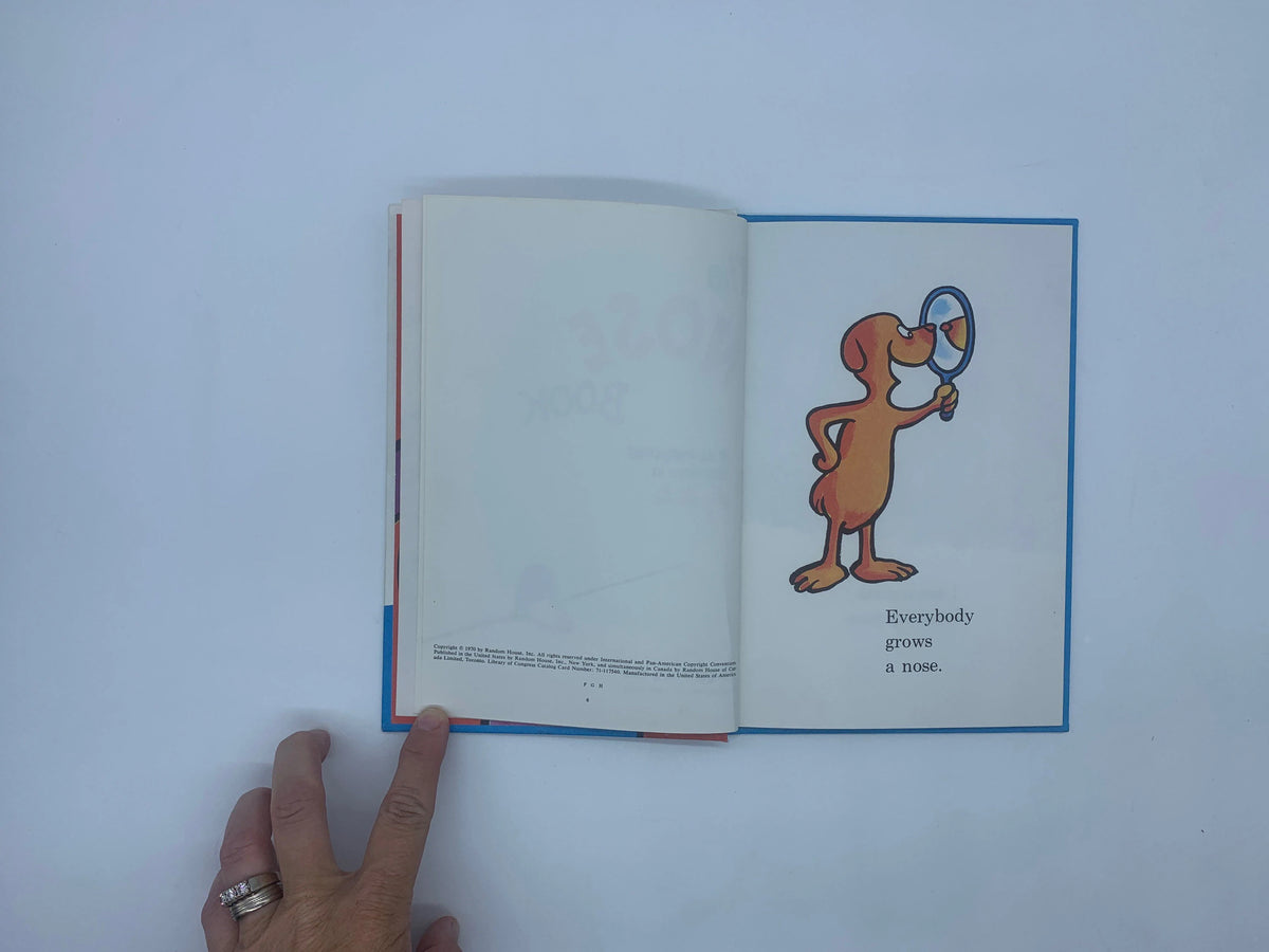 Vintage Dr Seuss The Nose Book, Dr Seuss Book 1970, Vintage Dr Seuss Book, Vintage The Nose Book A Bright & Early Book, Vintage Dr Seuss