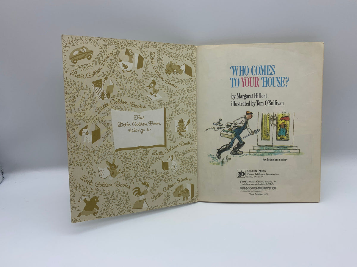 Vintage Who Comes To Your House Golden Book, 1976 Little Golden Book, Children’s Book Who Comes to Your House, 1976 Golden Press Kids Book
