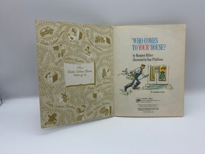 Vintage Who Comes To Your House Golden Book, 1976 Little Golden Book, Children’s Book Who Comes to Your House, 1976 Golden Press Kids Book
