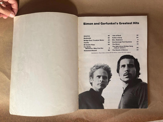 Simon and Garfunkel’s Greatest Hits Piano/Vocal Book, Vintage Simon & Garfunkel Hits Music Book, 1979 Simon and Garfunkel’s Greatest Hits