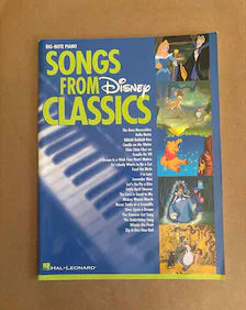 Songs From Disney Classics Big Piano Book, Hal Leonard Corporation, Cinderella, Mary Poppins, Bambi, Peter Pan, Sleeping Beauty Song Book