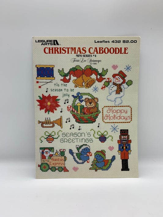 Vintage Leisure Arts Christmas Caboodle Mini Series 5, Terry Lee Steinmeyer 1986, Mini Christmas Cross Stitch Patterns, Leisure Arts Leaflet