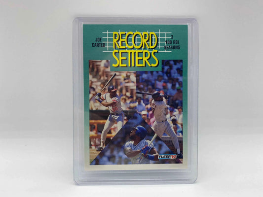 Vintage Joe Carter 1992 Fleer Baseball Card, Joe Carter Record Setters Fleer 92 Baseball Card, Joe Carter Baseball Card, Fleer 1992 Baseball