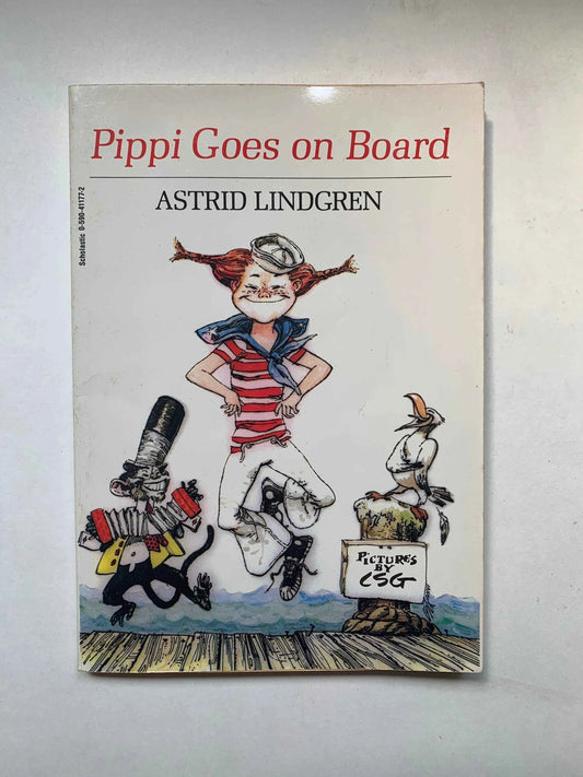 Vintage Pippi Goes on Board by Ingrid Lindgren, Scholastic Inc 1960, Pippi Longstocking Book, Vintage Pippi Longstocking, Pippi Longstocking