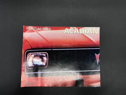 1983 Pontiac Acadian Sales Brochure, Pontiac Acadian 1983 Brochure, Acadian Scooter Hatchback Coupe Brochure, 1983 Pontiac Acadian Diesel