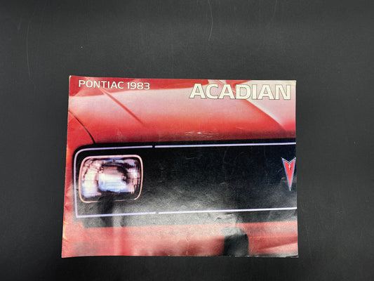 1983 Pontiac Acadian Sales Brochure, Pontiac Acadian 1983 Brochure, Acadian Scooter Hatchback Coupe Brochure, 1983 Pontiac Acadian Diesel