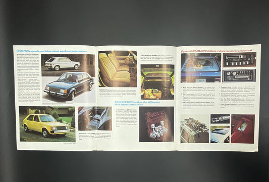Vintage 1981 Plymouth Horizon Brochure, 1981 Plymouth Horizon Dealership Brochure, Chrysler Canada 1981 Plymouth Horizon Car Brochure, Omni