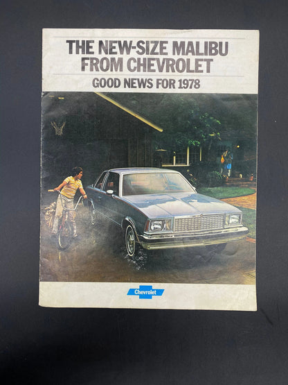Vintage 1978 The New-Size Malibu From Chevrolet Car Brochure, Chevrolet GM Canada 1978 Malibu Brochure, 1978 El Camino Chevrolet Brochure
