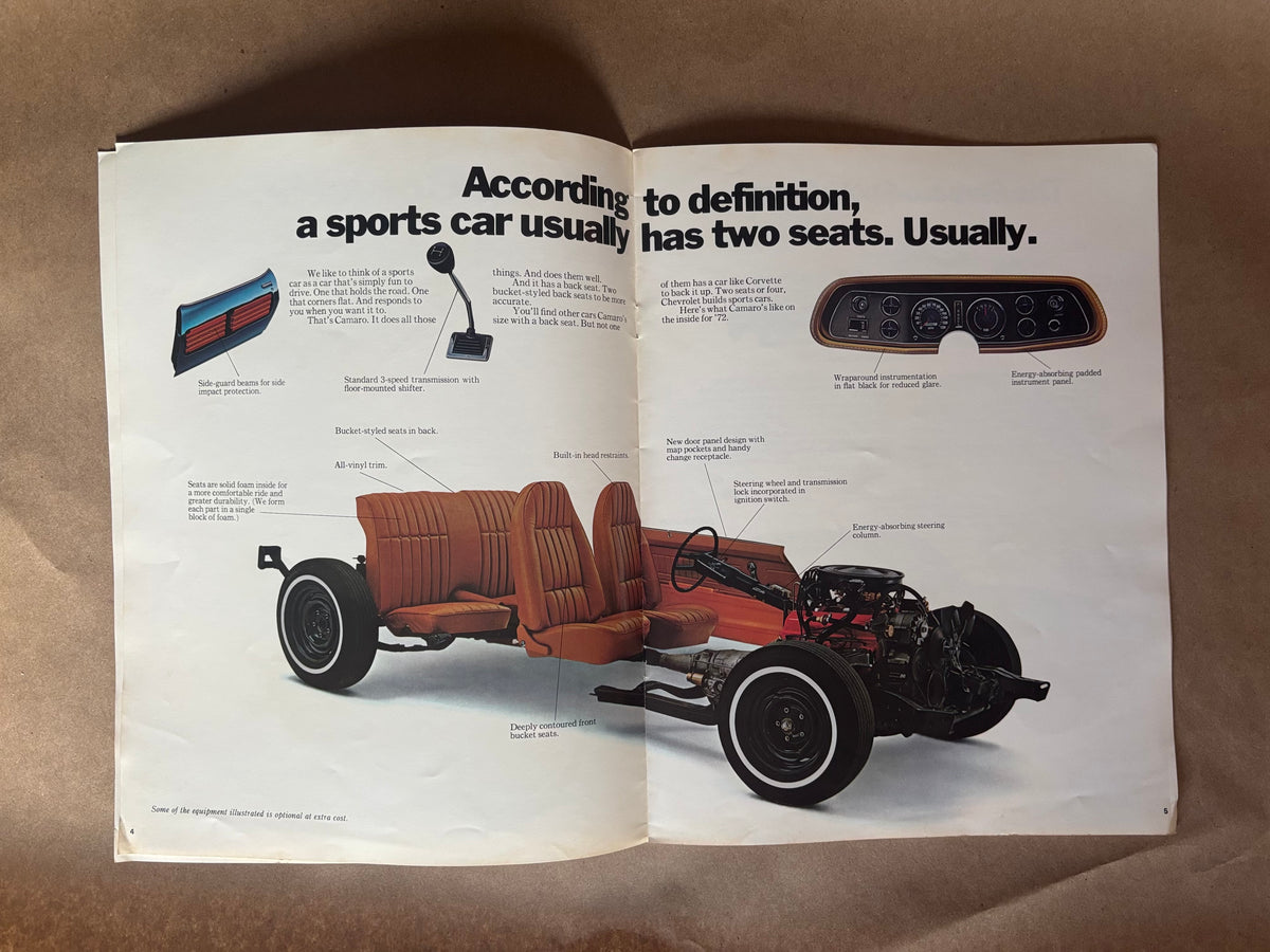 1972 Camaro Sport Coupe/Rally Sport/SS/Z28 Dealership Brochure