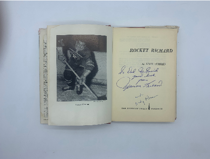 Vintage Rocket Richard by Andy O’Brien 1962, Signed by Author & Maurice Richard, Rare Signed Rocket Richard Book, Montreal Canadiens Book
