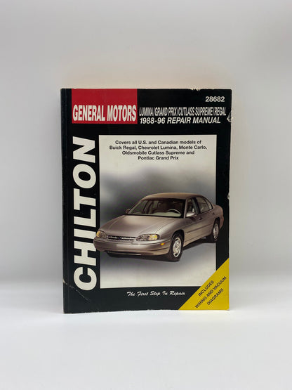 Vintage Chilton General Motors 1986-96 Repair Manual, Chilton GM Lumina/Grand Prix/Cutlass Supreme/Regal 1986-97 Repair Manual, 86 Chilton