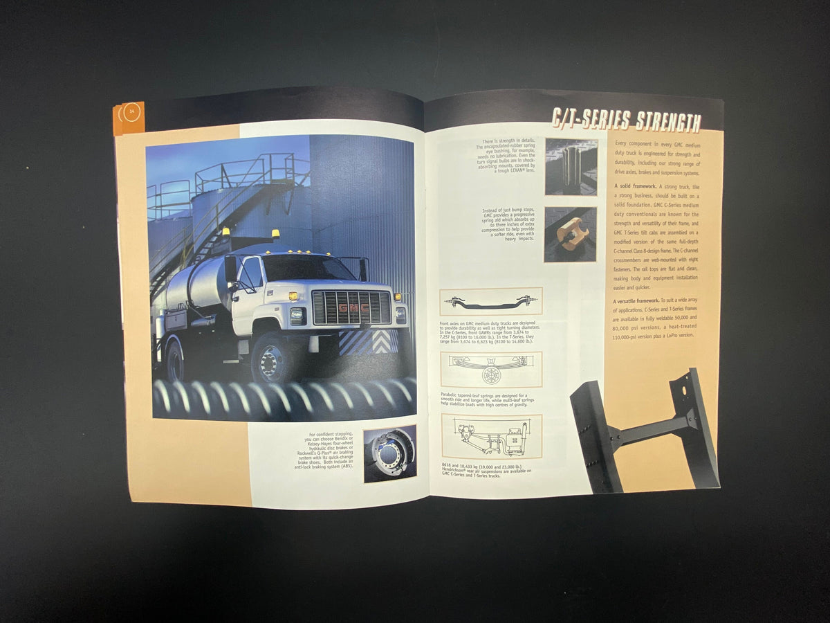 Vintage GMC Medium Duty Series C-T Dealership Brochure, GMC Medium Duty Series C Sales Brochure, GMC Medium Duty Series T Commercial Trucks