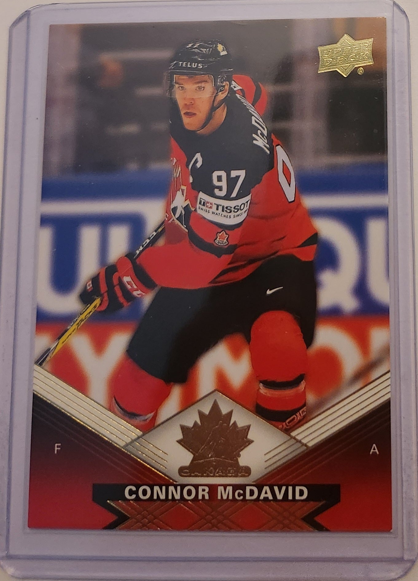 2025 Upper Deck Tim Hortons Team Canada Connor McDavid #3 Card, Connor McDavid Hockey Card, Team Canada Hockey Card