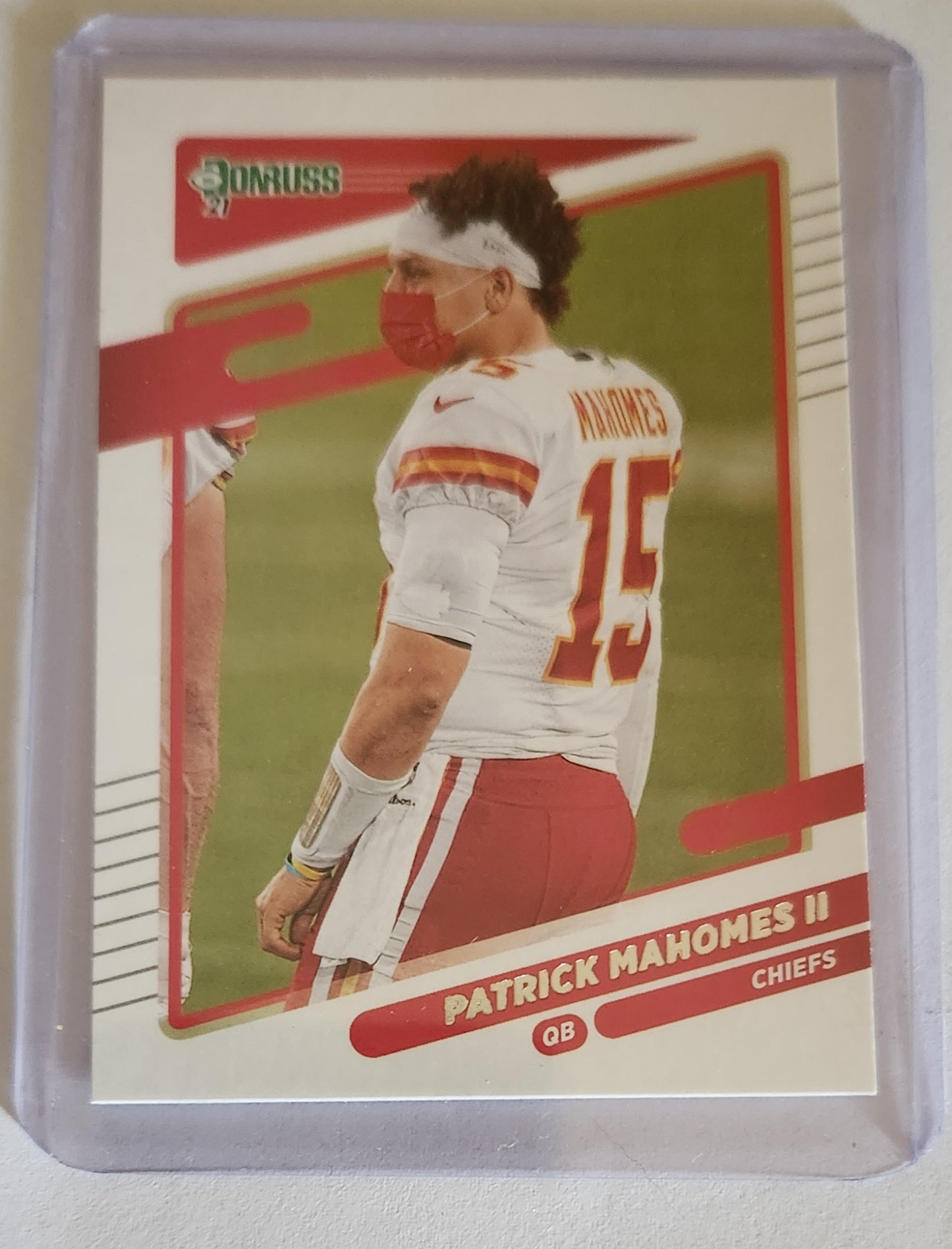 2021 Donruss #116 Patrick Mahomes II card, 2021 Panini Patrick Mahomes card, 2021 Patrick Mahomes covid card, 2021 Kansas City Chiefs Patrick Mahomes card
