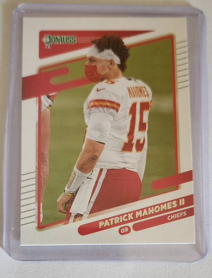 2021 Donruss #116 Patrick Mahomes II card, 2021 Panini Patrick Mahomes card, 2021 Patrick Mahomes covid card, 2021 Kansas City Chiefs Patrick Mahomes card