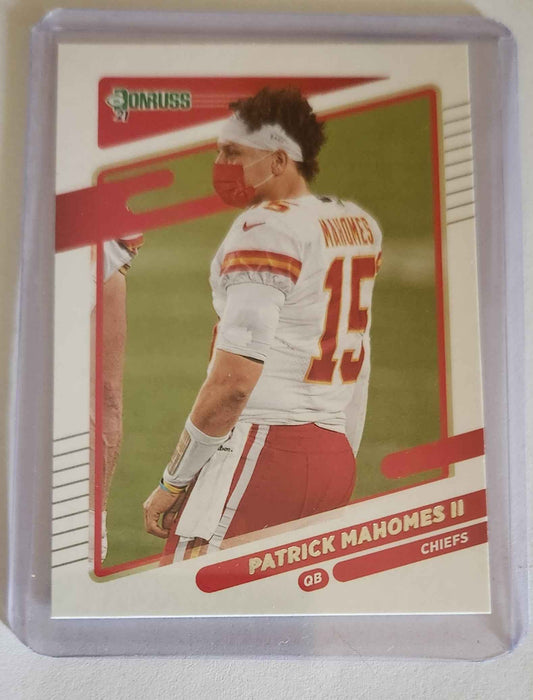 2021 Donruss #116 Patrick Mahomes II card, 2021 Panini Patrick Mahomes card, 2021 Patrick Mahomes covid card, 2021 Kansas City Chiefs Patrick Mahomes card